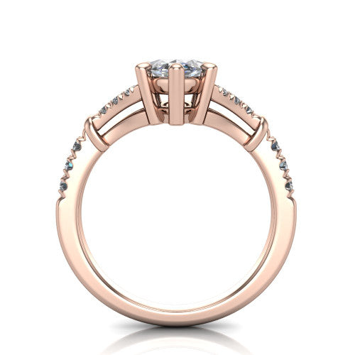 Sloane Marquise Shape Classic Engagement Ring in 18K Rose Gold
