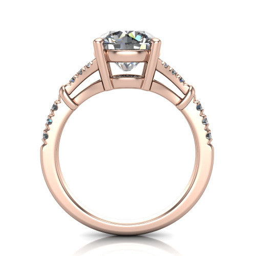 Sloane Round Shape Classic Engagement Ring in 18K Rose Gold