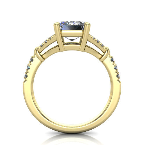 Sloane Emerald Shape Classic Engagement Ring in 14K Yellow Gold