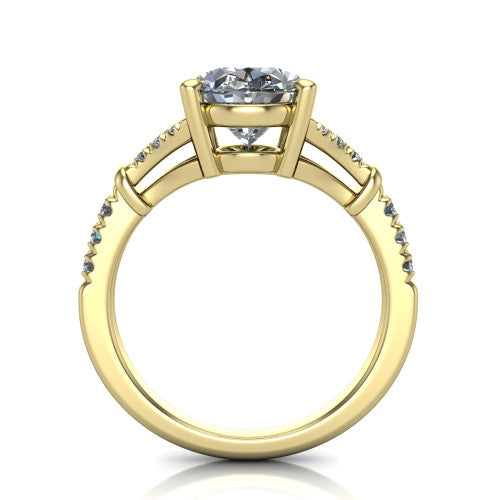 Sloane Oval Shape Classic Engagement Ring in 14K Yellow Gold