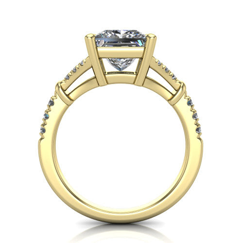 Sloane Princess Shape Classic Engagement Ring in 18K Yellow Gold