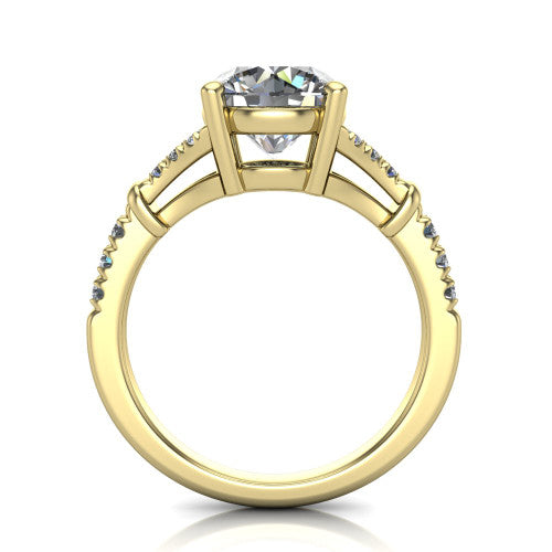 Sloane Round Shape Classic Engagement Ring in 18K Yellow Gold