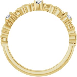 Nature - Cristina - 14K Yellow Gold 1/5 CTW Natural Diamond Sculptural Anniversary Band