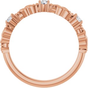 Nature - Cristina - 14K Rose Gold 1/5 CTW Natural Diamond Sculptural Anniversary Band
