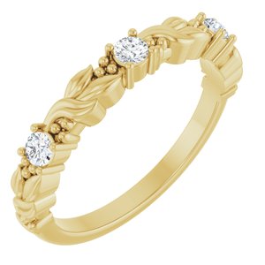 Nature - Cristina - 14K Yellow Gold 1/5 CTW Natural Diamond Sculptural Anniversary Band