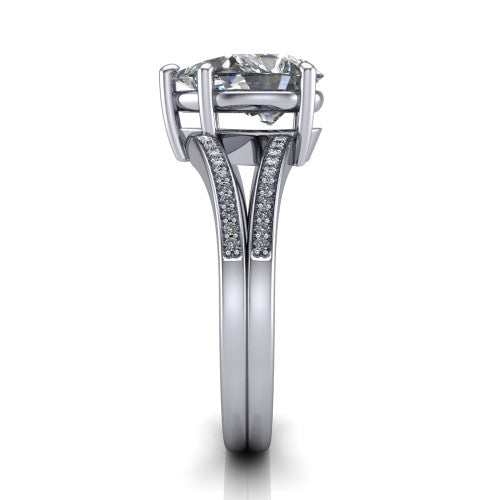 pear diamond solitaire ring, platinum