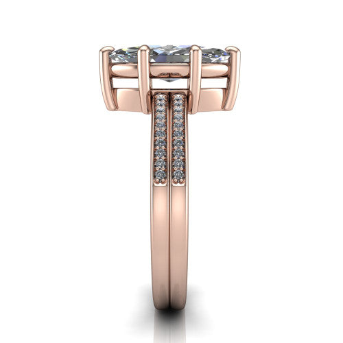 marquise diamond solitaire ring, 14k rose gold