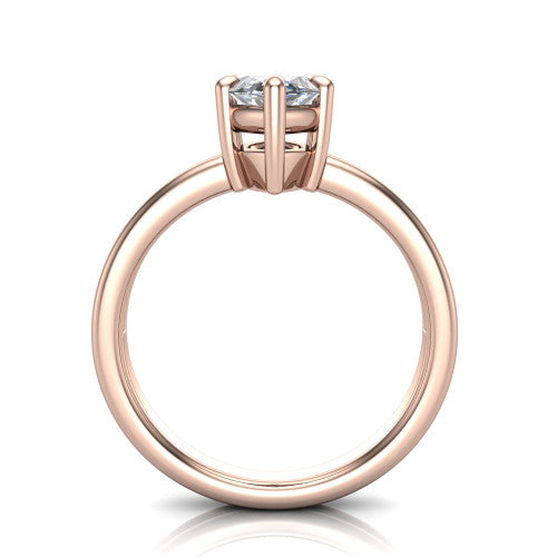 marquise diamond solitaire ring, 18k rose gold