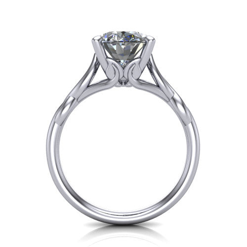 Ember Oval Shape Halo Engagement Ring in Platinum