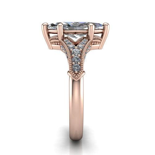 marquise diamond solitaire ring, 14k rose gold