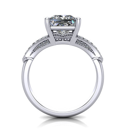 princess diamond solitaire ring, platinum