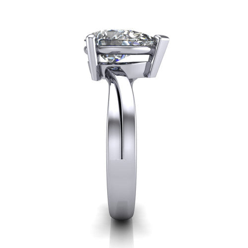 Alana Pear Shape Classic Engagement Ring in 14K White Gold