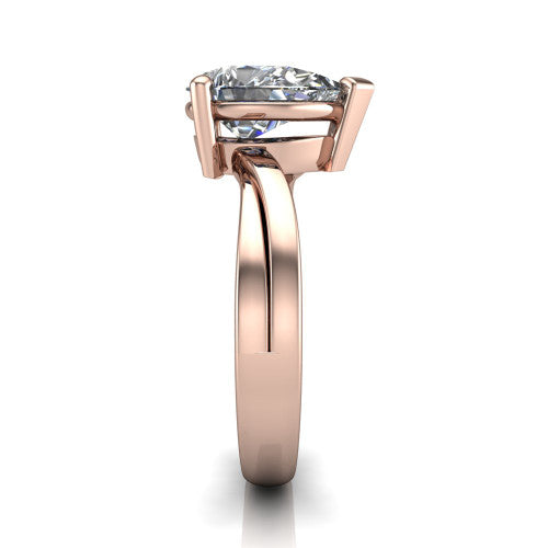 Alana Pear Shape Classic Engagement Ring in 18K Rose Gold