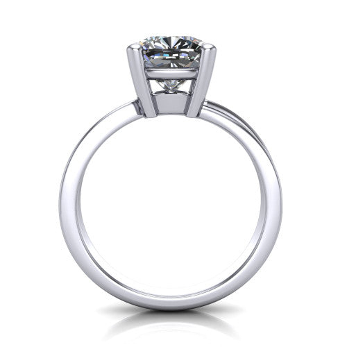 Alana Cushion Shape Classic Engagement Ring in Platinum