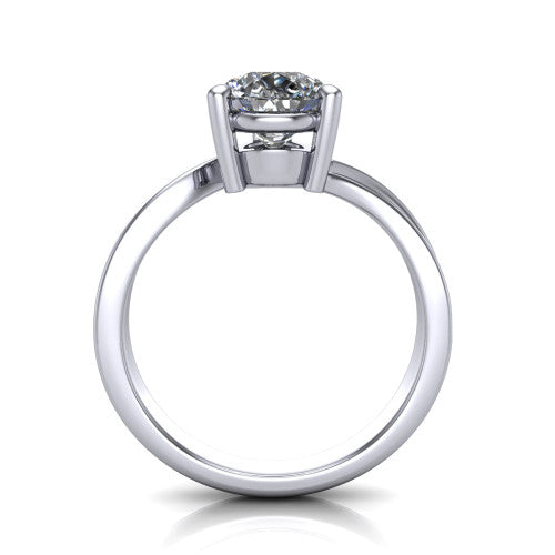 Alana Pear Shape Classic Engagement Ring in 18K White Gold
