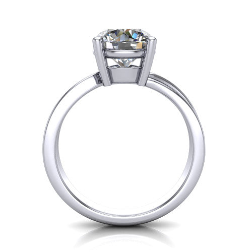 Alana Round Shape Classic Engagement Ring in Platinum