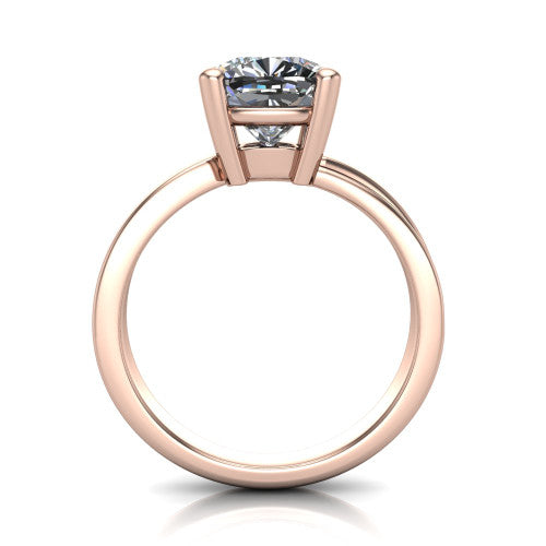 Alana Cushion Shape Classic Engagement Ring in 14K Rose Gold