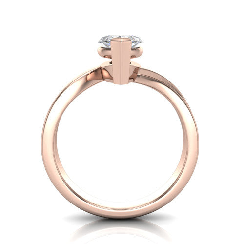 Alana Marquise Shape Classic Engagement Ring in 14K Rose Gold