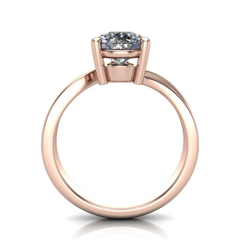 Alana Pear Shape Classic Engagement Ring in 14K Rose Gold