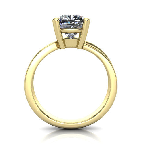 Alana Cushion Shape Classic Engagement Ring in 14K Yellow Gold