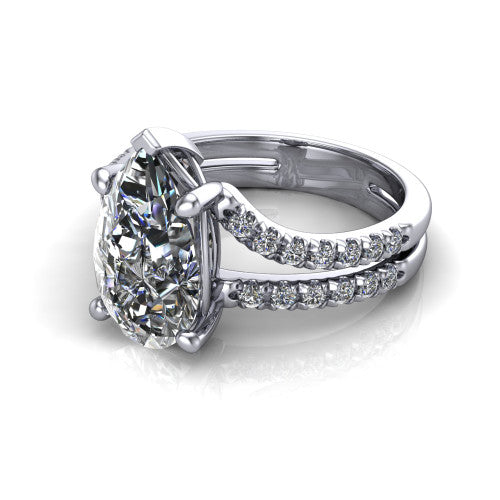 Alexandra Pear Shape Classic Engagement Ring in Platinum