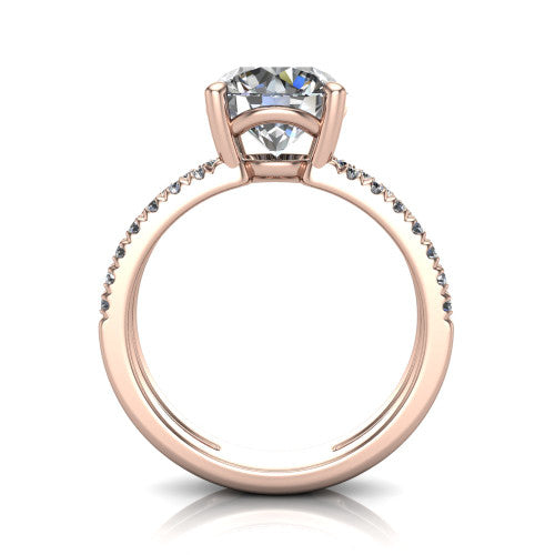 Alexandra Round Shape Classic Engagement Ring in 18K Rose Gold