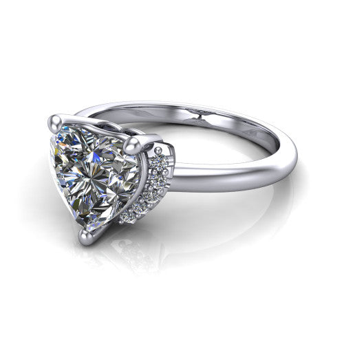Taylor Heart Shape Classic Engagement Ring in Platinum