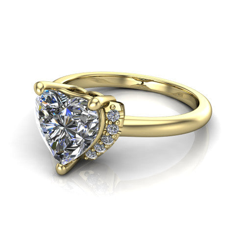 Taylor Heart Shape Classic Engagement Ring in 14K Yellow Gold