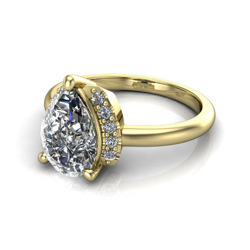Taylor Pear Shape Classic Engagement Ring in 14K Yellow Gold