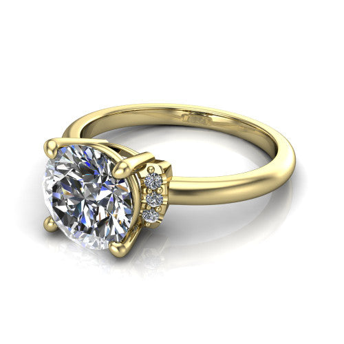 Taylor Round Shape Classic Engagement Ring in 14K Yellow Gold