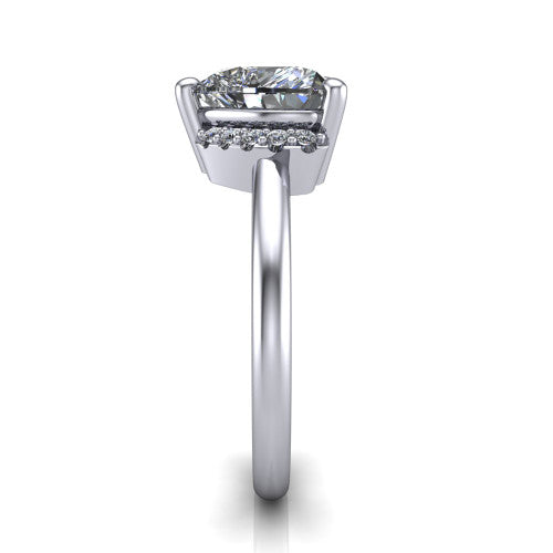 Taylor Heart Shape Classic Engagement Ring in 18K White Gold