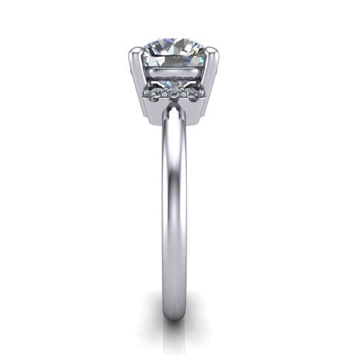 Taylor Round Shape Classic Engagement Ring in Platinum