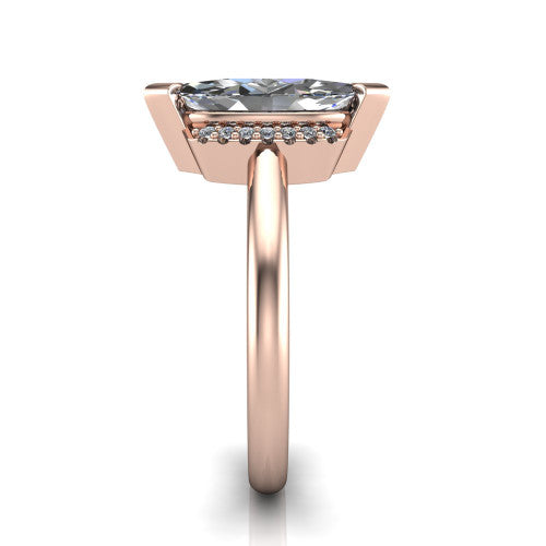 Taylor Marquise Shape Classic Engagement Ring in 18K Rose Gold