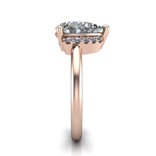 Taylor Pear Shape Classic Engagement Ring in 18K Rose Gold