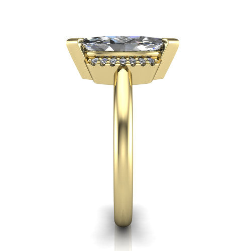 Taylor Marquise Shape Classic Engagement Ring in 18K Yellow Gold