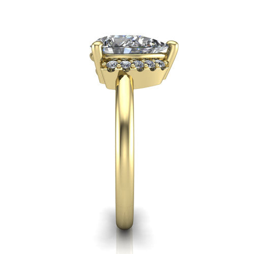Taylor Pear Shape Classic Engagement Ring in 14K Yellow Gold