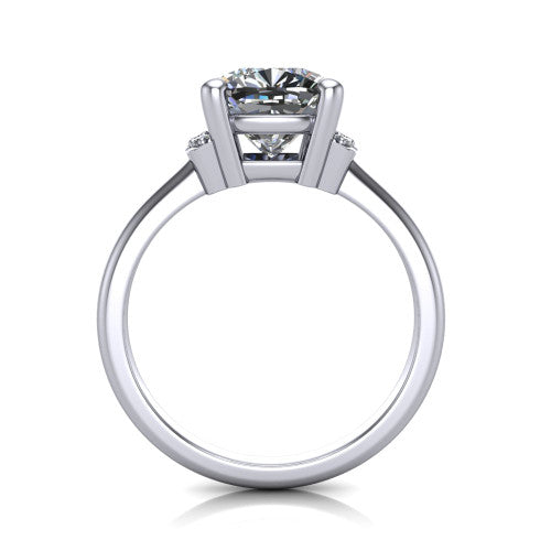 Taylor Cushion Shape Classic Engagement Ring in Platinum