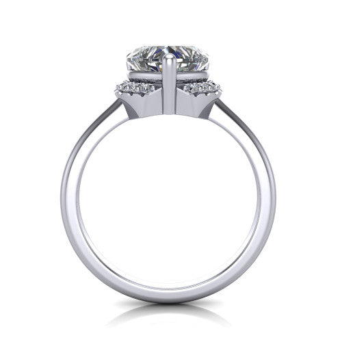 Taylor Heart Shape Classic Engagement Ring in 18K White Gold