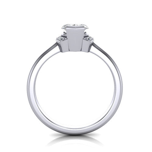 Taylor Marquise Shape Classic Engagement Ring in 14K White Gold