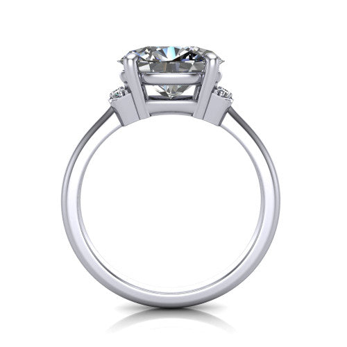 Taylor Oval Shape Classic Engagement Ring in 18K White Gold