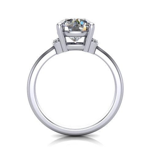Taylor Round Shape Classic Engagement Ring in Platinum