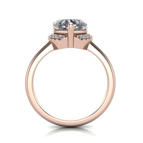Taylor Heart Shape Classic Engagement Ring in 14K Rose Gold