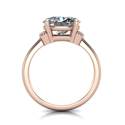 Taylor Oval Shape Classic Engagement Ring in 18K Rose Gold