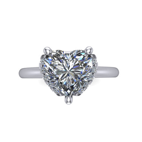 Taylor Heart Shape Classic Engagement Ring in 14K White Gold