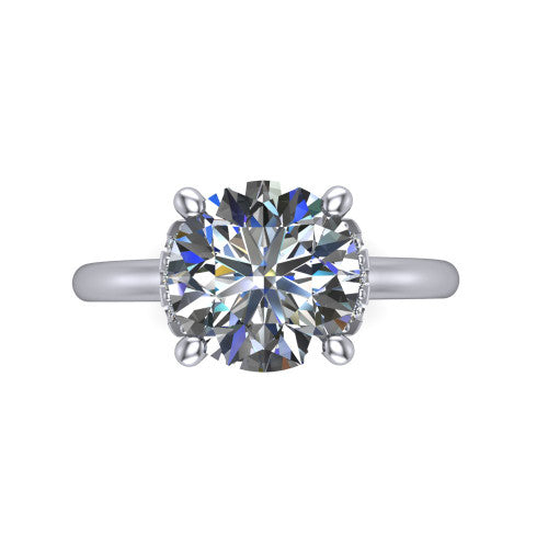 Taylor Round Shape Classic Engagement Ring in Platinum