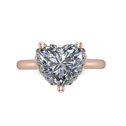 Taylor Heart Shape Classic Engagement Ring in 14K Rose Gold