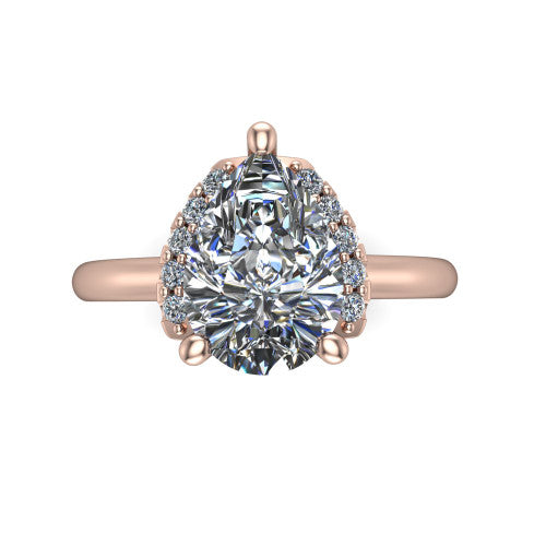 Taylor Pear Shape Classic Engagement Ring in 14K Rose Gold