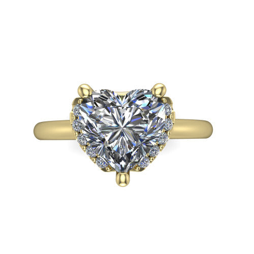 Taylor Heart Shape Classic Engagement Ring in 14K Yellow Gold
