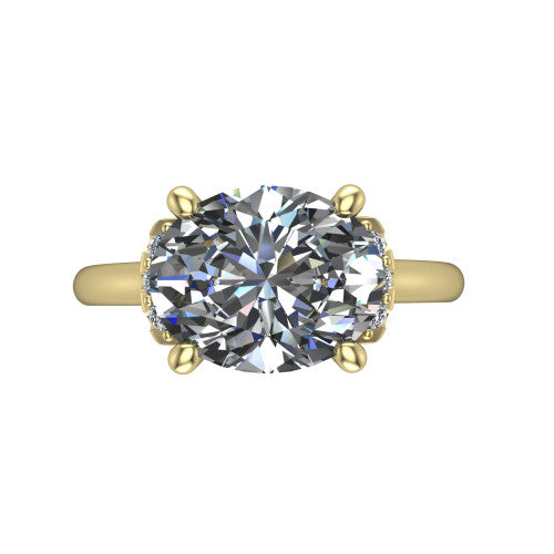 Taylor Oval Shape Classic Engagement Ring in 14K Yellow Gold
