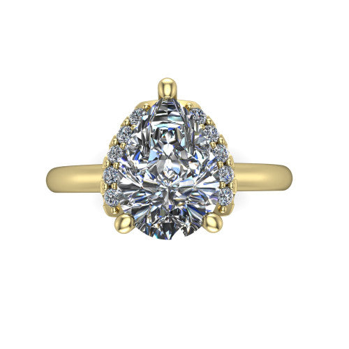 Taylor Pear Shape Classic Engagement Ring in 18K Yellow Gold